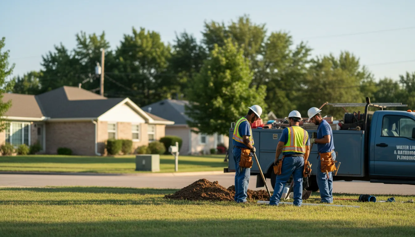 Residential water line and bathroom plumbing service in Lehigh, IA